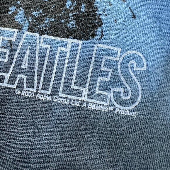 Beatles studio session Y2K Blue Ombre T-Shirt Size LARGE Band Music Tee - Picture 4 of 9